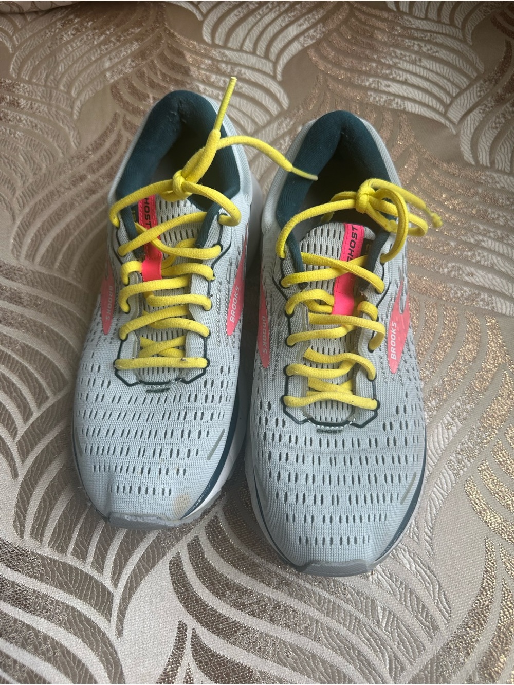 Brooks Ghost 13 Women’s Running Shoes Grey Yellow Size 9